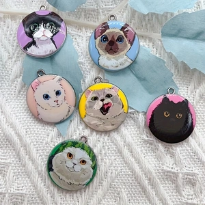 Jewelry Making Diy - 10 Stück Cartoon-Tier-Katzen-Emaille-Anhänger für die Schmuckherstellung,