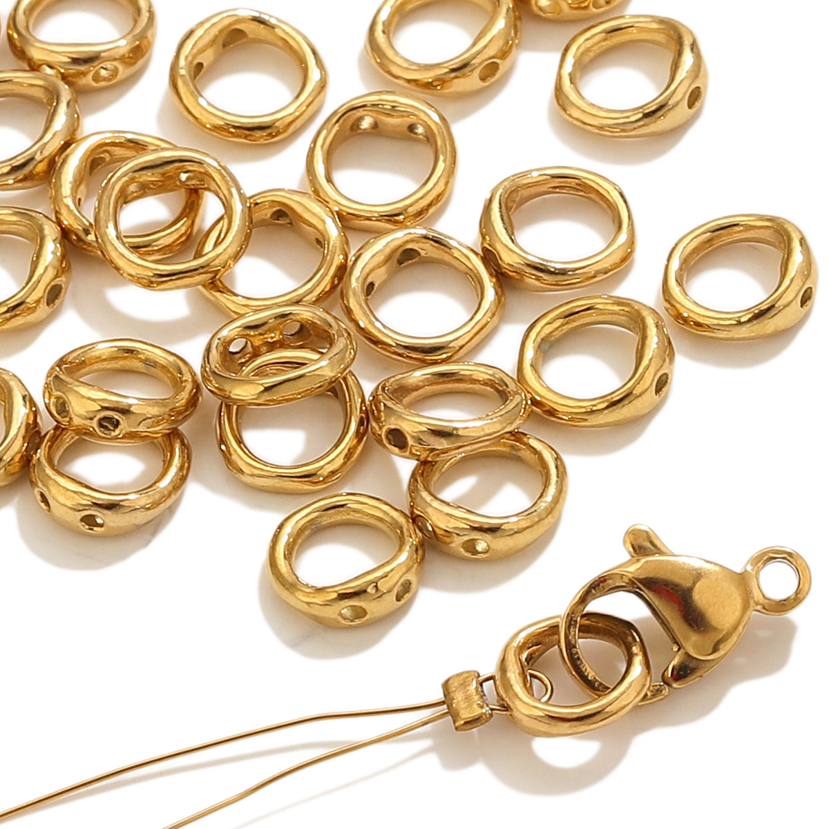 Jewelry Making Designs - 20 Stück Edelstahl-Verschlüsse Endverbinder Haken für
