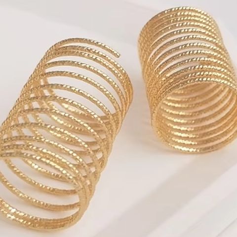 Jewelry Making Gold Wire - 14K Vergoldeter Blumen-Kupferdraht-Ring DIY Federring Manuell