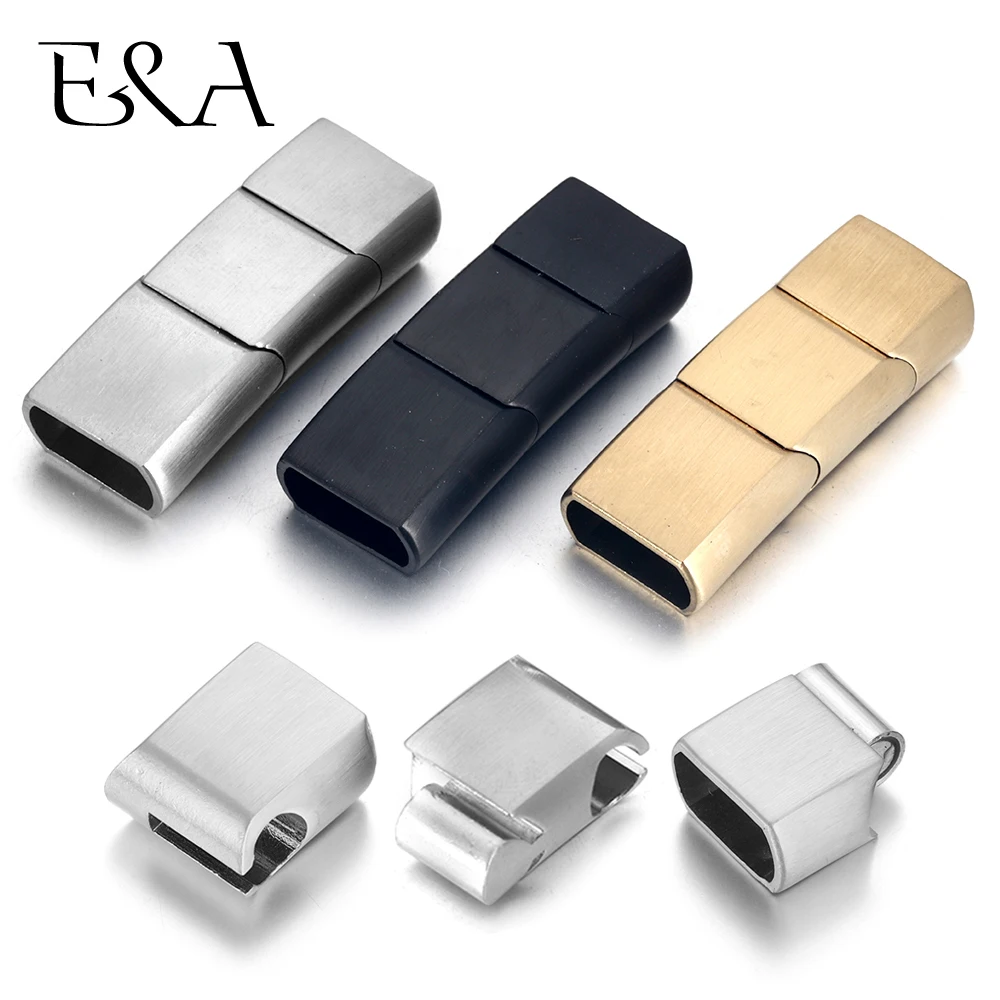 Jewelry Making Class - Erweiterter Edelstahl-Verschluss, drei Teile, Magnetverschlüsse, 12