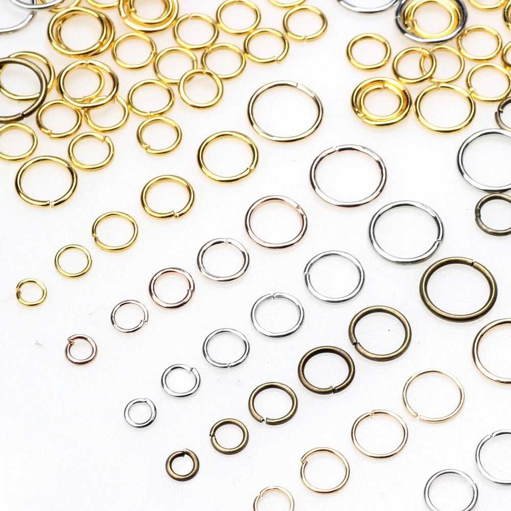 Jewelry Making Gold Wire - Biegering 4/5/6/7/8/10 mm Verbindungsschleife 0,7/0,8/1,0 mm