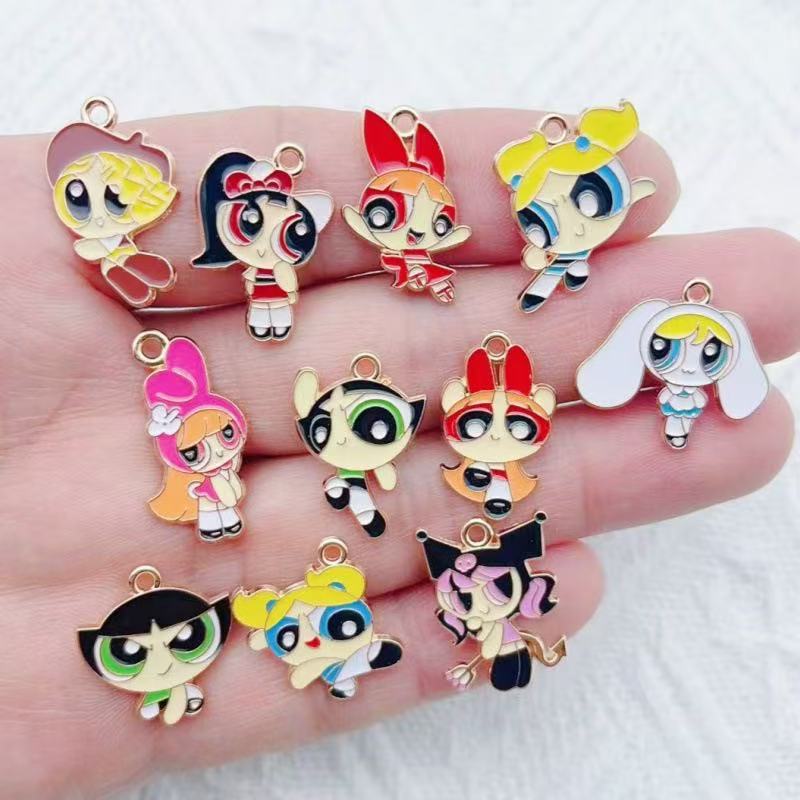 Jewelry Making Diy - 10 Stück Legierung Öl-Tropfen-Cartoon-Mädchen-Anhänger, DIY Schmuckherstellung