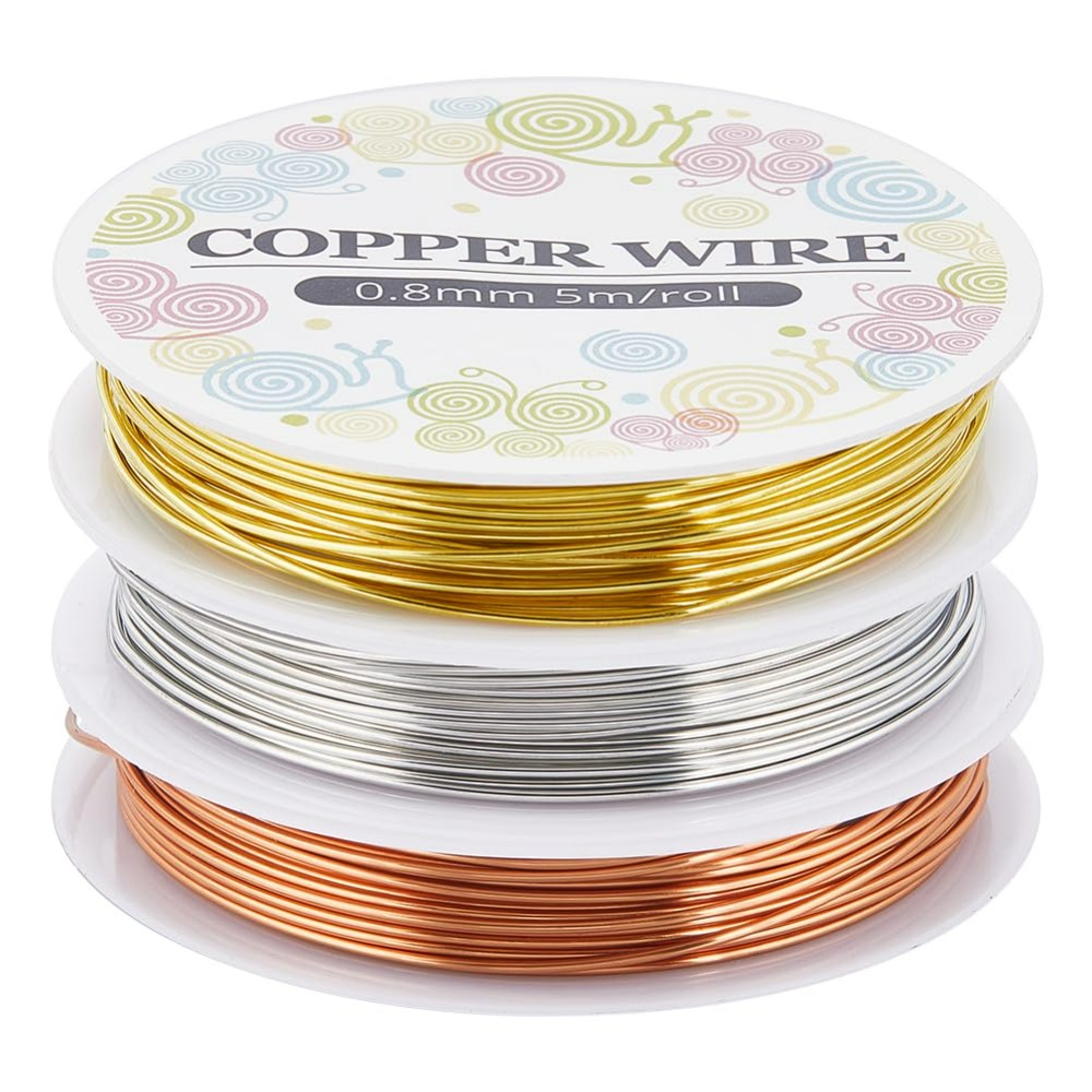 Jewelry Making Gold Wire - 12,8 m Kupfer-Schmuckdraht, 0,8 mm, 20