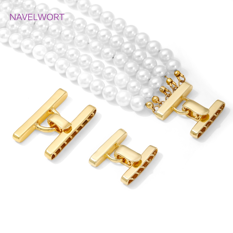 Jewelry Making Beads - Halskettenverschluss mit mehreren Strängen, 18 Karat