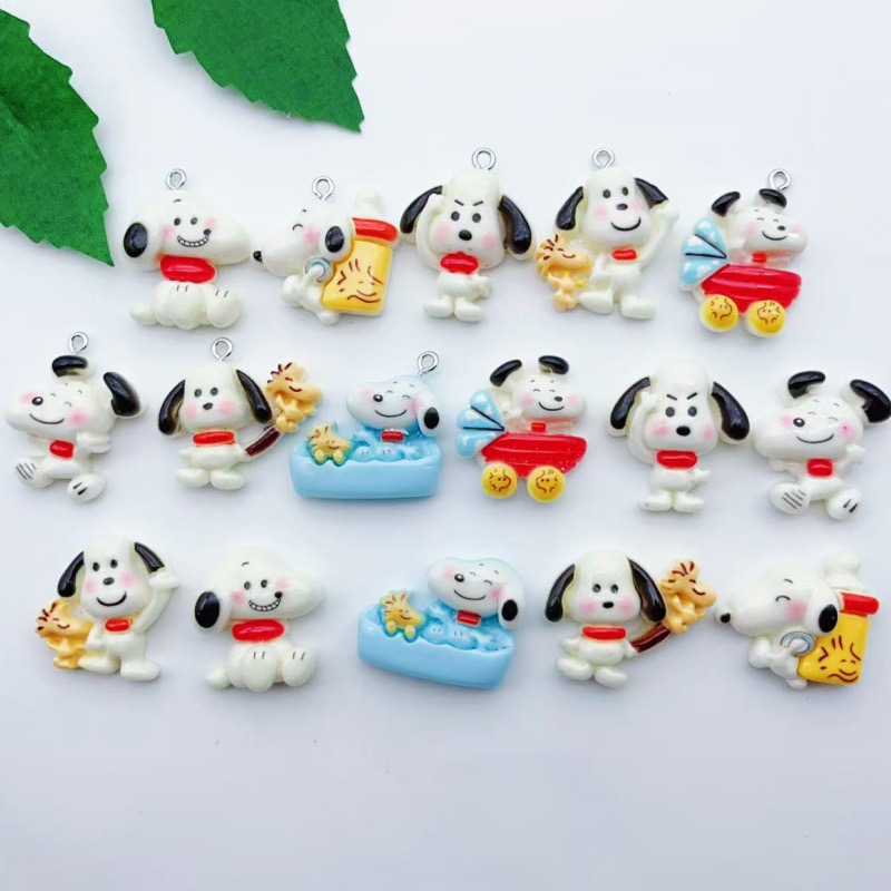 Jewelry Making Diy - 12 Stück Cartoon-Hunde-Anhänger aus Kunstharz, DIY-Schmuckherstellung,