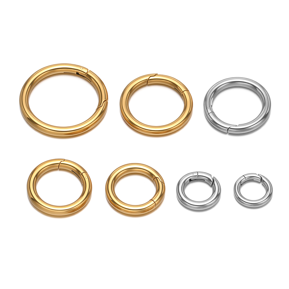Jewelry Making Class - 2 Teile/los Runde Federverschlüsse Edelstahl Vergoldet