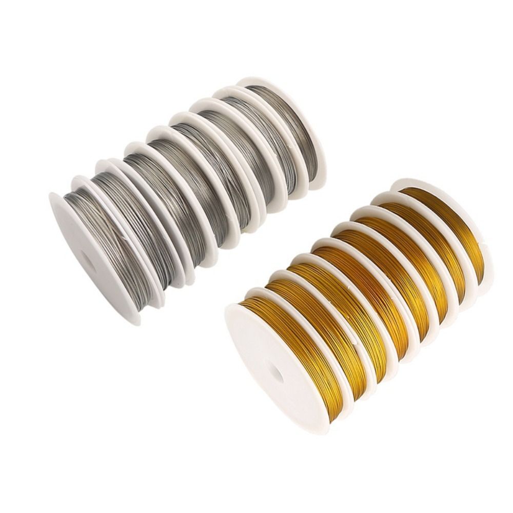 Jewelry Making Gold Wire - Neuer Stahl-Gold-Silber-Schmuckdraht, 0,30/0,38/0,45/0,50/1,0 mm, Gold-Silberdraht für