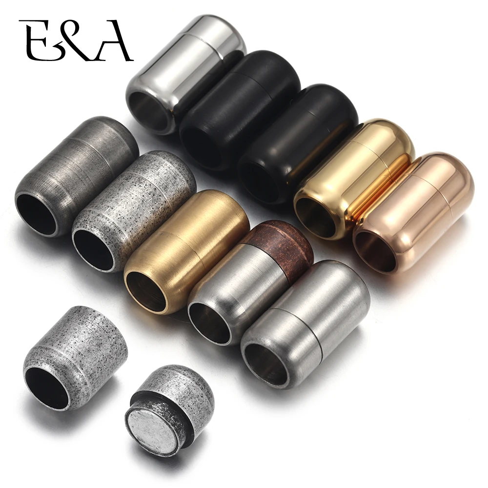Jewelry Making Class - Edelstahl 3mm-8mm Runde Magnetverschlüsse Lederarmband Magnet