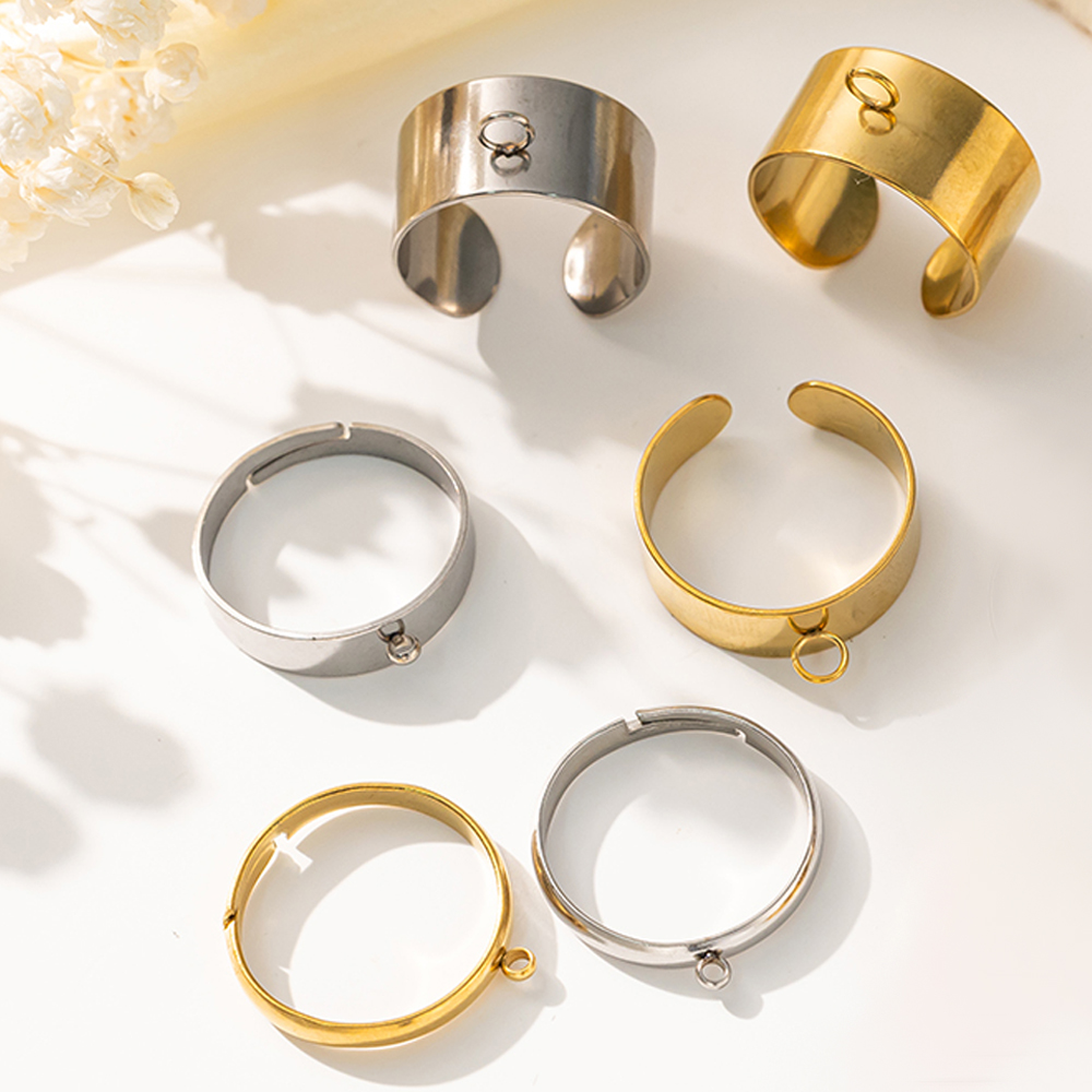 Jewelry Making Ring Tool - 5 teile/los Edelstahl Gold Farbe Offene