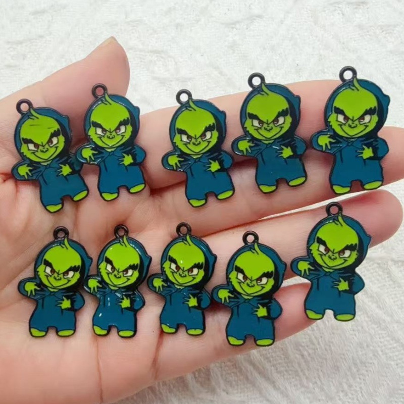 Jewelry Making Diy - 10 Stück Legierungs-Anhänger mit Tropföl-Cartoon-Motiv für