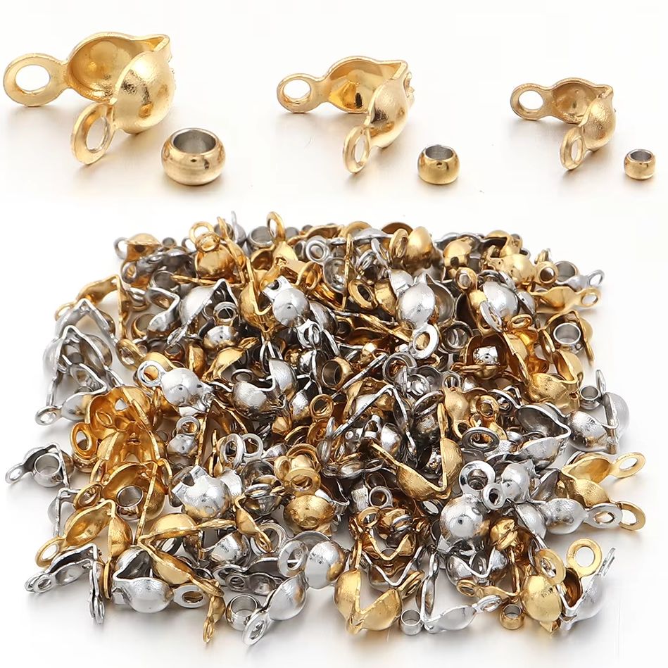 Jewelry Making Class - 40-200 Stück Edelstahl-Verbinder Verschlüsse Crimp-Endperlen Schmuckset
