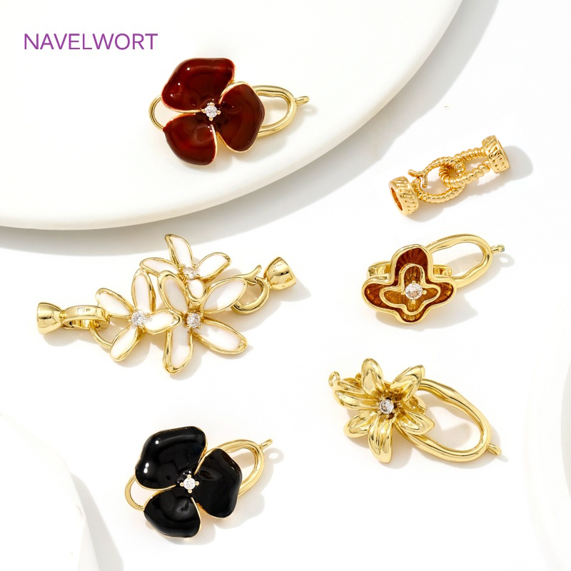 Jewelry Making Beads - Multi Styles 18K vergoldetes Messing Perlenverschluss