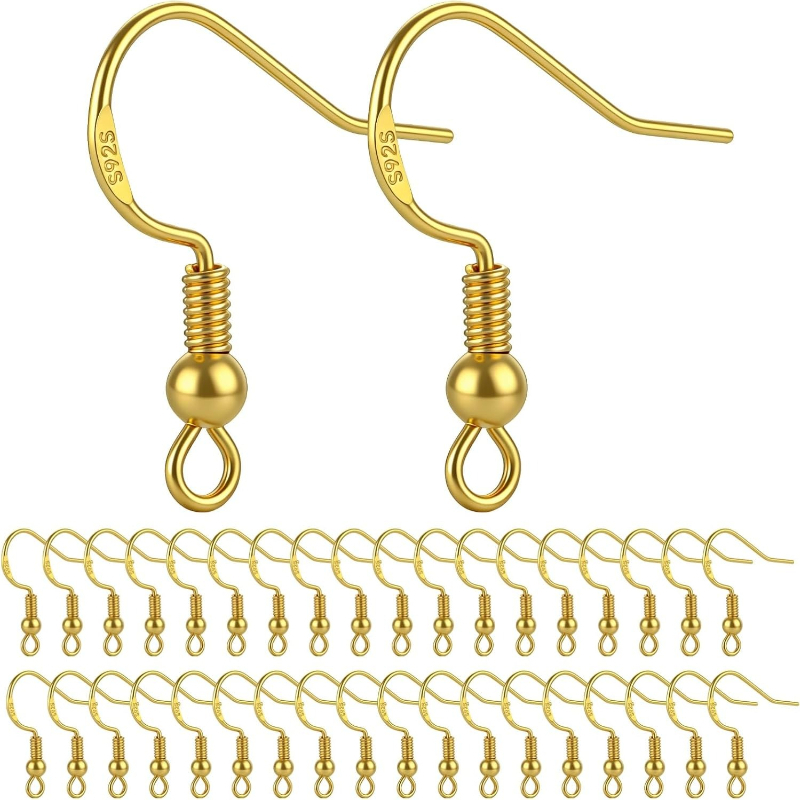 Jewelry Making Gold Wire - 50 Stück Vergoldete 925 Silber Ohrhaken,