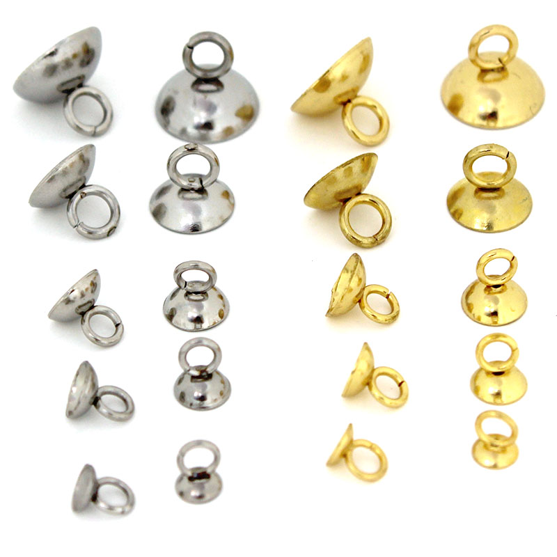 Jewelry Making Beads - 20 Stück 4/5/6/8/10 mm Edelstahlperlen Endkappen