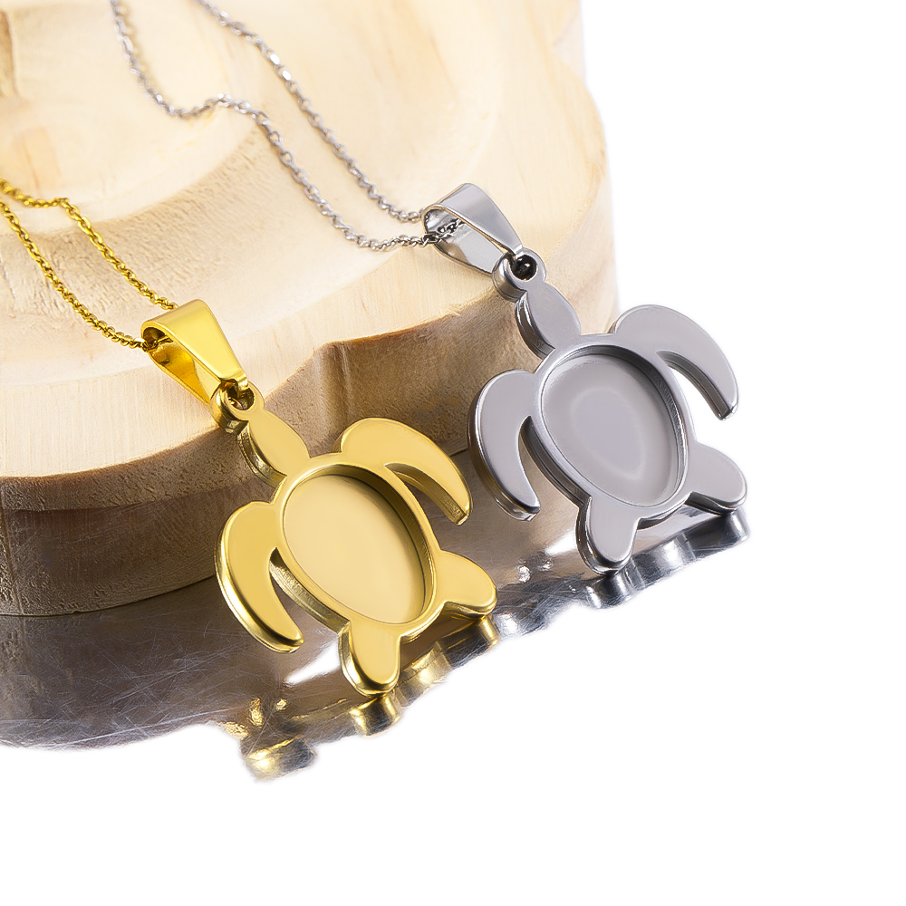 Pendant Blank Bezel - 1 Stück 5 Stück Edelstahl Vergoldete