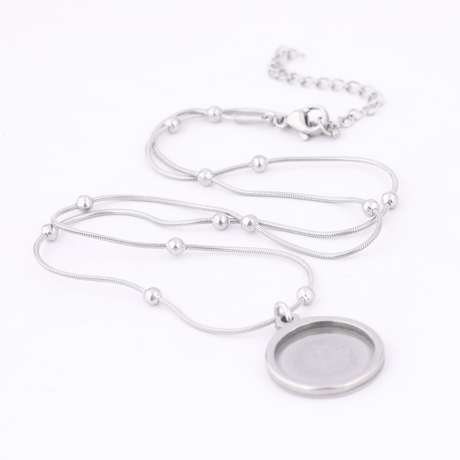 2 stücke Edelstahl Kugel Kette – Pendant Blank Bezel Bewertung und Preis