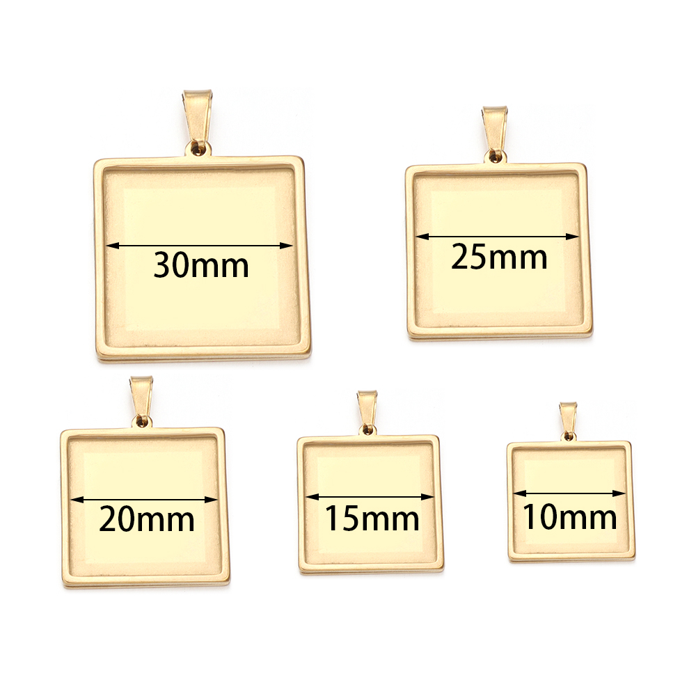 2 Stück Edelstahl 10 15 20 25  – Pendant Blank Bezel Bewertung und Preis