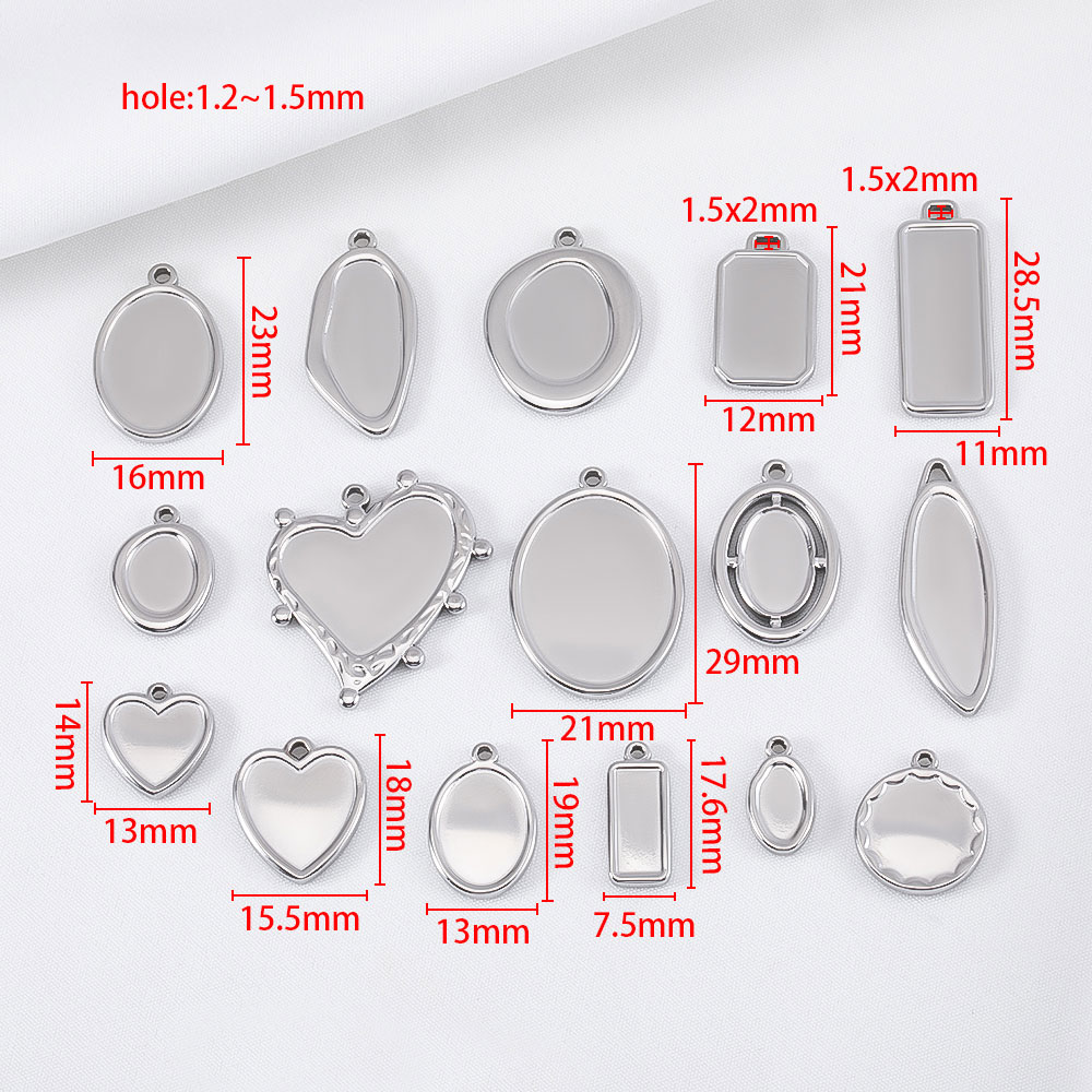5 Stück Edelstahl Geometrische – Pendant Blank Bezel Bewertung und Preis