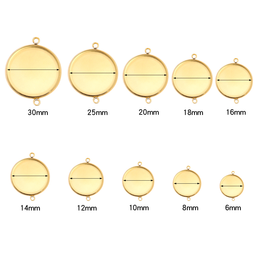 10 Stück 6–30 mm runde Edelsta – Pendant Blank Bezel Bewertung und Preis