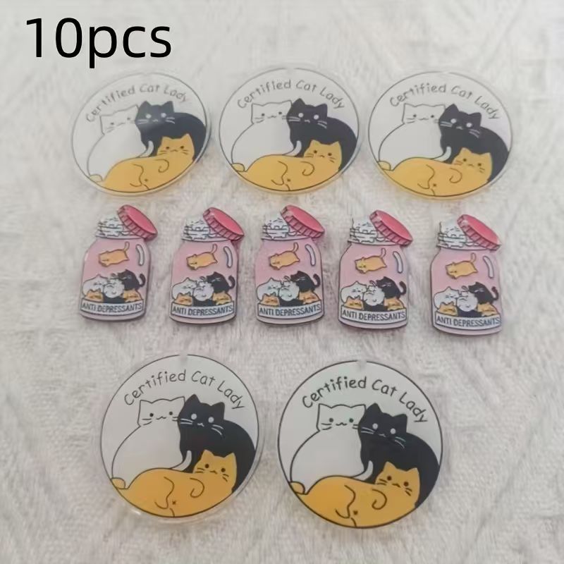 10 Stück niedliche Katzenanhän – Jewelry Making Diy Bewertung und Preis