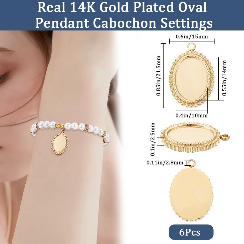 6 Stück Cabochon-Fassungen Cha – Pendant Blank Bezel Bewertung und Preis