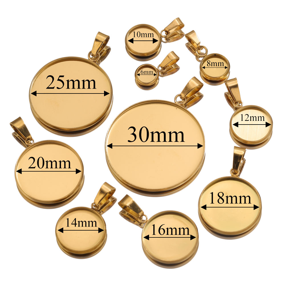 10 Stück Edelstahl Gold Anhäng – Pendant Blank Bezel Bewertung und Preis