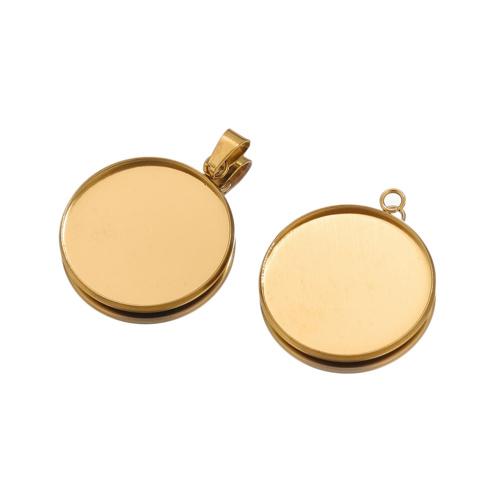 10 Stück Edelstahl Gold Anhäng – Pendant Blank Bezel Bewertung und Preis