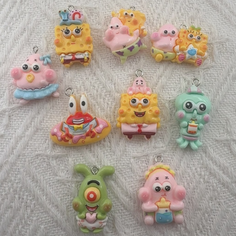 10 Stück Cartoon-Harzanhänger, – Jewelry Making Diy Bewertung und Preis