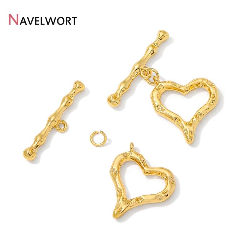 18K Vergoldete Herzförmige OT- – Jewelry Making Metal Bewertung und Preis